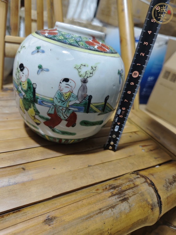 古玩陶瓷五彩罐真品鑒賞圖