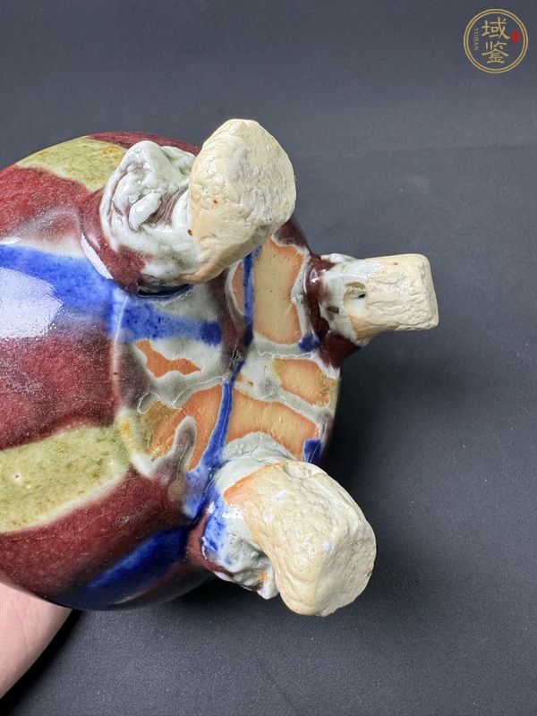 古玩陶瓷清中晚·三彩三足香爐 真品鑒賞圖