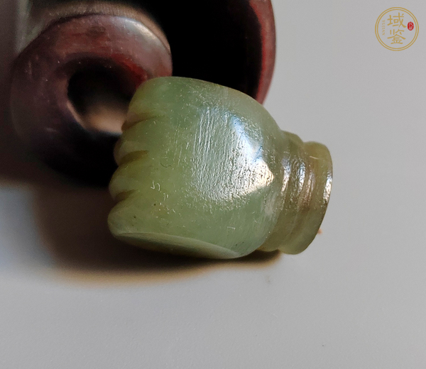 古玩玉器岫玉雕“煙鍋”真品鑒賞圖