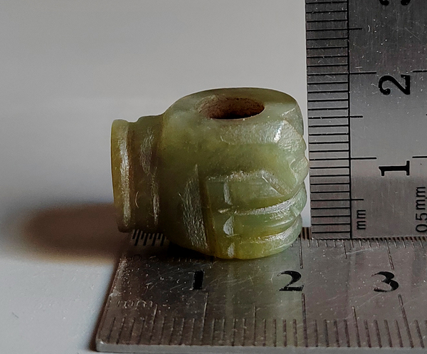 古玩玉器晚清民國岫玉雕“煙鍋”大權(quán)在握拍賣，當前價格38元