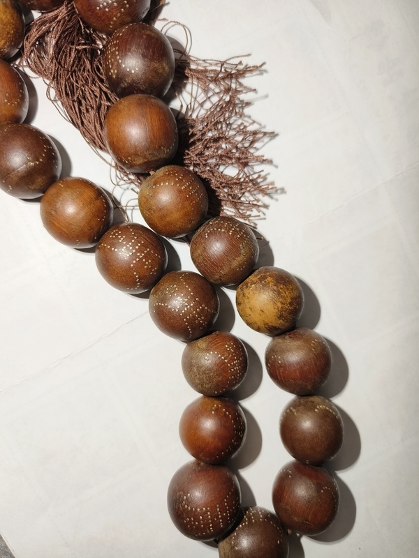 古玩雜項(xiàng)十八籽鏨刻壽字紋手串拍賣，當(dāng)前價(jià)格800元