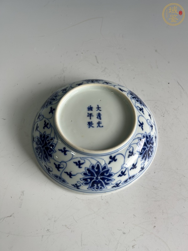 古玩陶瓷清·光緒纏枝紋盤(pán)（官）真品鑒賞圖