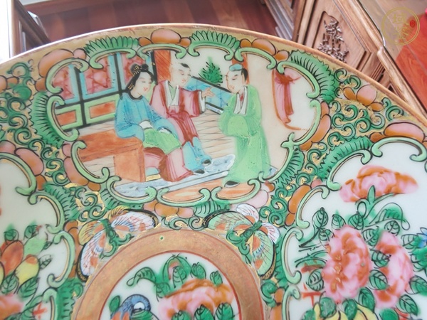 古玩陶瓷廣彩人物故事紋盤真品鑒賞圖