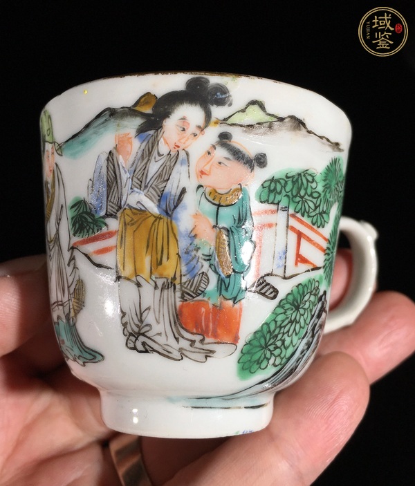 古玩廣彩杯真品鑒賞圖