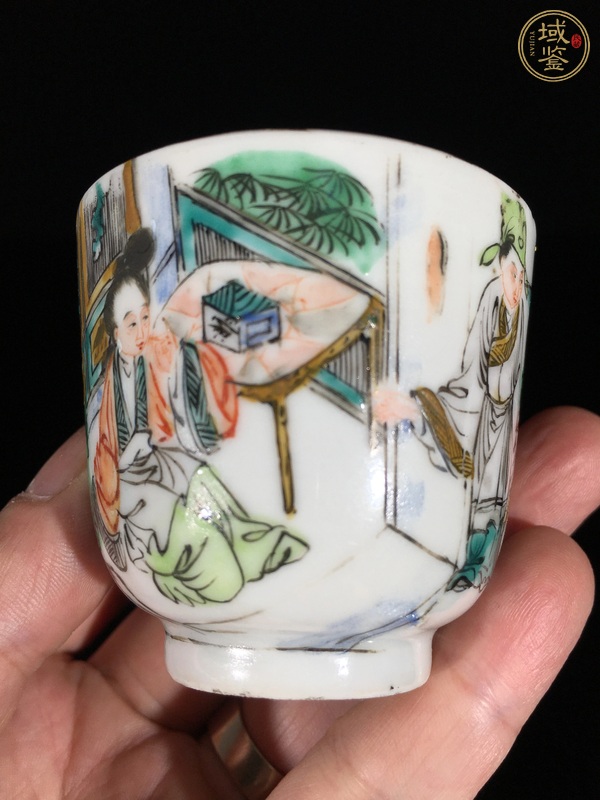 古玩陶瓷廣彩杯真品鑒賞圖