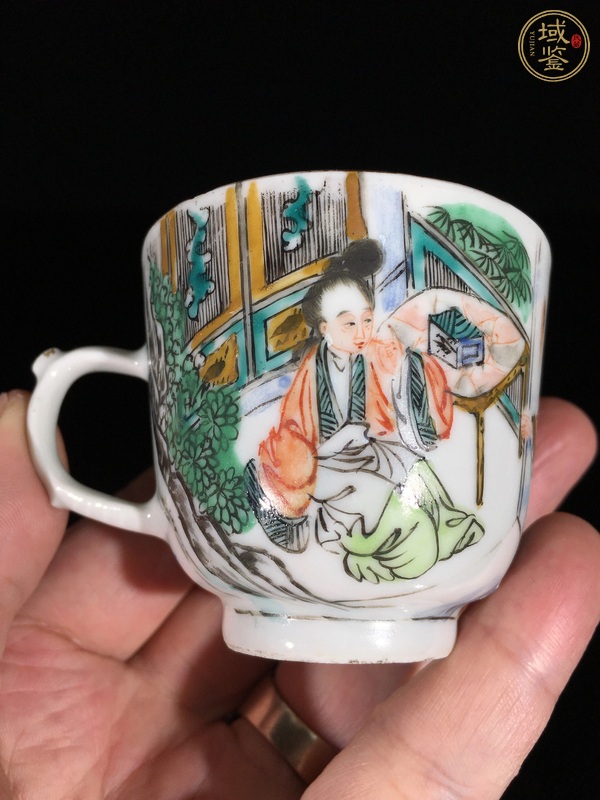 古玩陶瓷廣彩杯真品鑒賞圖