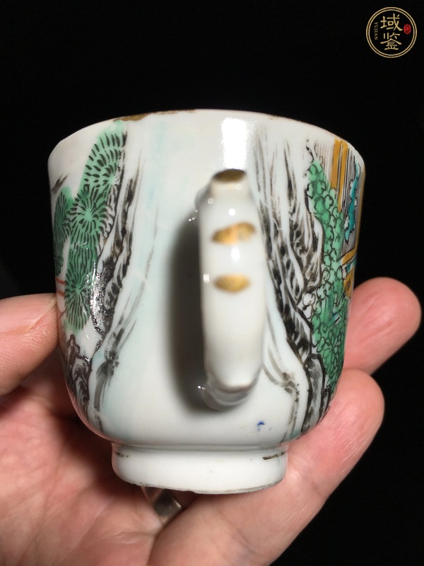古玩陶瓷廣彩杯真品鑒賞圖