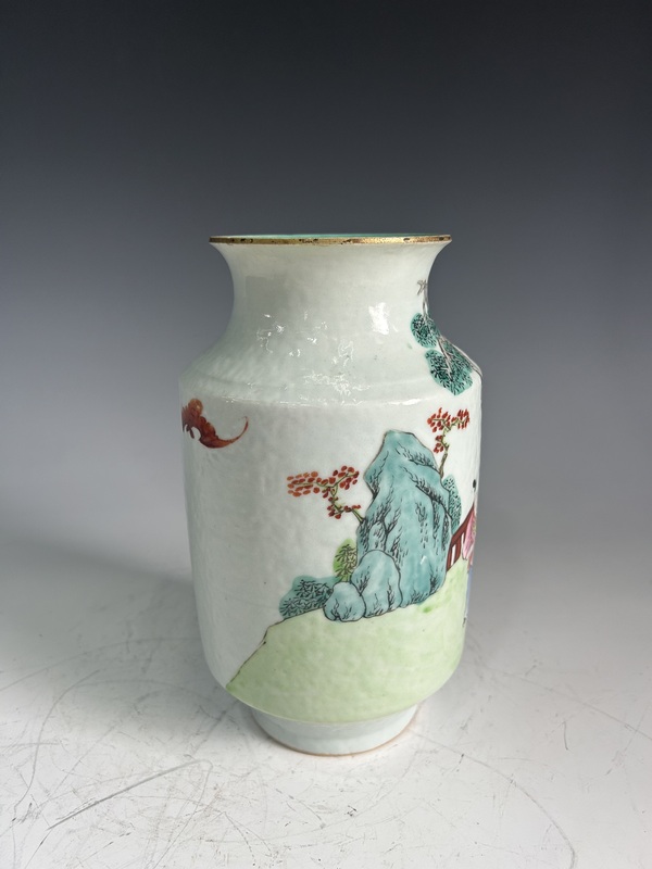 古玩陶瓷清乾隆·人物燈籠瓶拍賣(mài)，當(dāng)前價(jià)格49500元