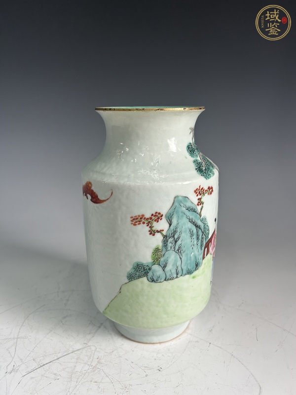 古玩陶瓷清乾隆·人物燈籠瓶真品鑒賞圖