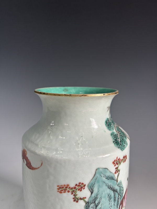 古玩陶瓷清乾隆·人物燈籠瓶拍賣(mài)，當(dāng)前價(jià)格49500元