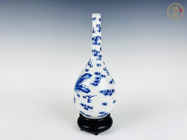 古玩陶瓷清晚期·青花鳳紋膽瓶真品鑒賞圖
