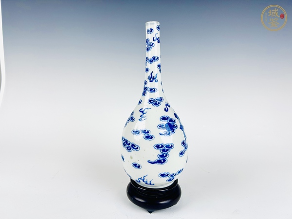 古玩清晚期·青花鳳紋膽瓶真品鑒賞圖