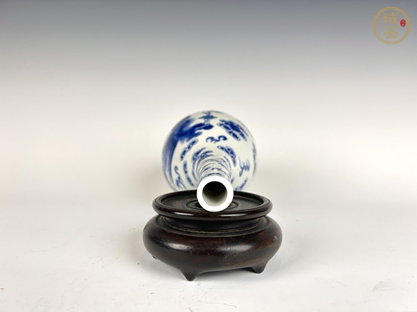 古玩陶瓷清晚期·青花鳳紋膽瓶真品鑒賞圖