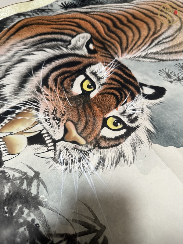 古玩字畫(huà)虎嘯生風(fēng)真品鑒賞圖