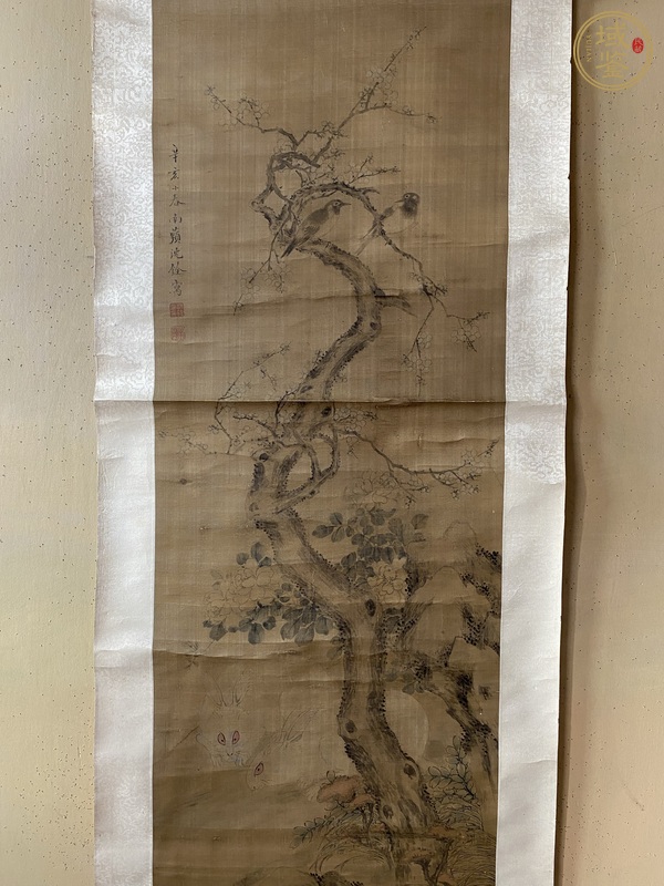 古玩字畫沈銓款花鳥真品鑒賞圖