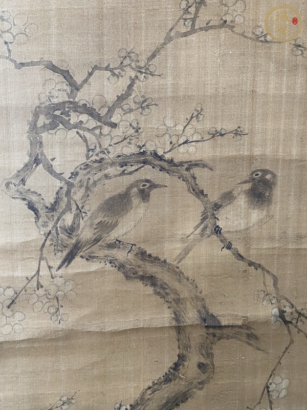 古玩字畫沈銓款花鳥真品鑒賞圖