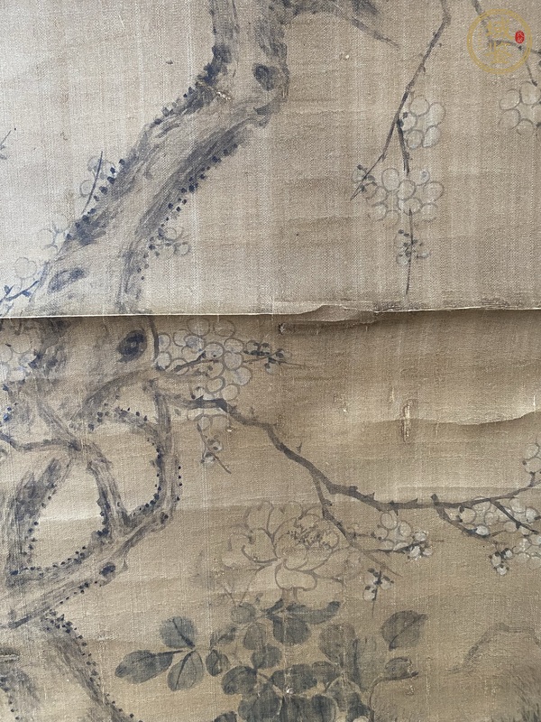 古玩字畫沈銓款花鳥真品鑒賞圖