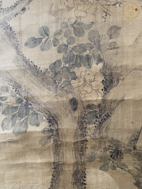 古玩字畫沈銓款花鳥真品鑒賞圖