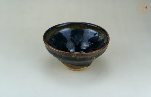 古玩陶瓷建窯黑釉兔毫盞真品鑒賞圖