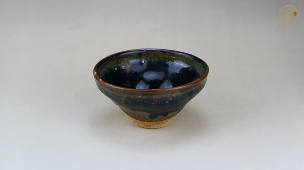 古玩陶瓷建窯黑釉兔毫盞真品鑒賞圖