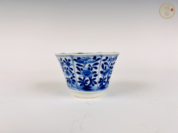 古玩陶瓷晚清·四季花卉八方杯真品鑒賞圖