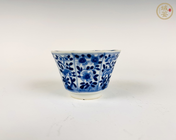 古玩陶瓷晚清·四季花卉八方杯真品鑒賞圖