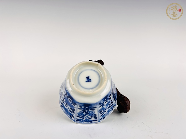 古玩陶瓷晚清·四季花卉八方杯真品鑒賞圖