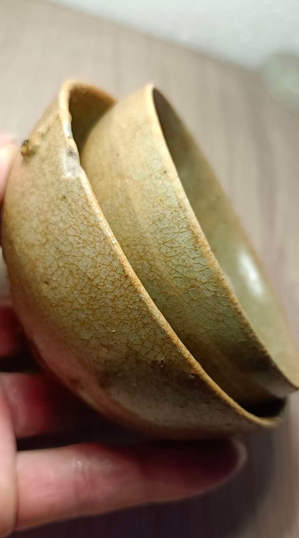 古玩陶瓷兩晉南北朝.岳州窯連體青釉茶碗拍賣，當(dāng)前價格0元