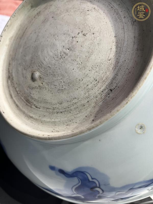 古玩陶瓷青花過墻龍紋盤真品鑒賞圖