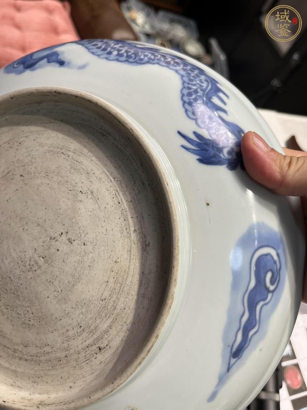 古玩陶瓷青花過墻龍紋盤真品鑒賞圖