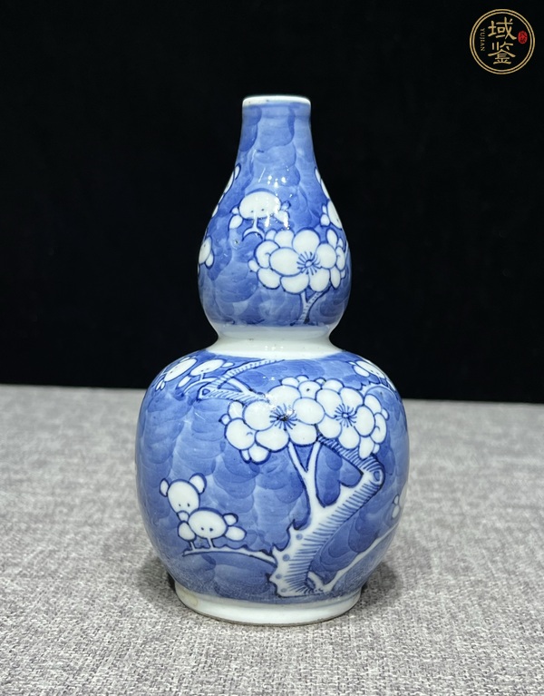 古玩光緒青花冰梅葫蘆瓶真品鑒賞圖