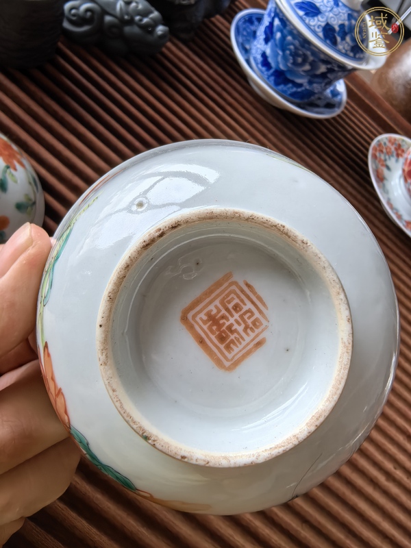 古玩陶瓷粉彩蓋碗真品鑒賞圖