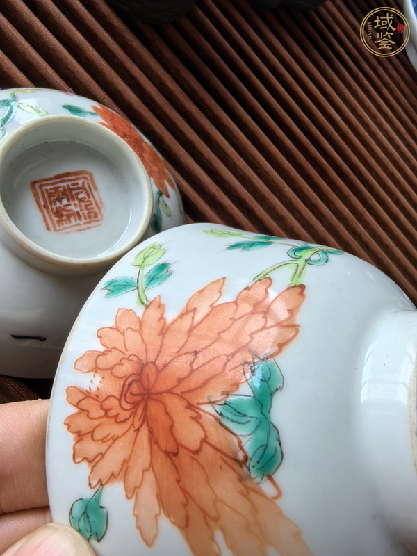 古玩陶瓷粉彩蓋碗真品鑒賞圖