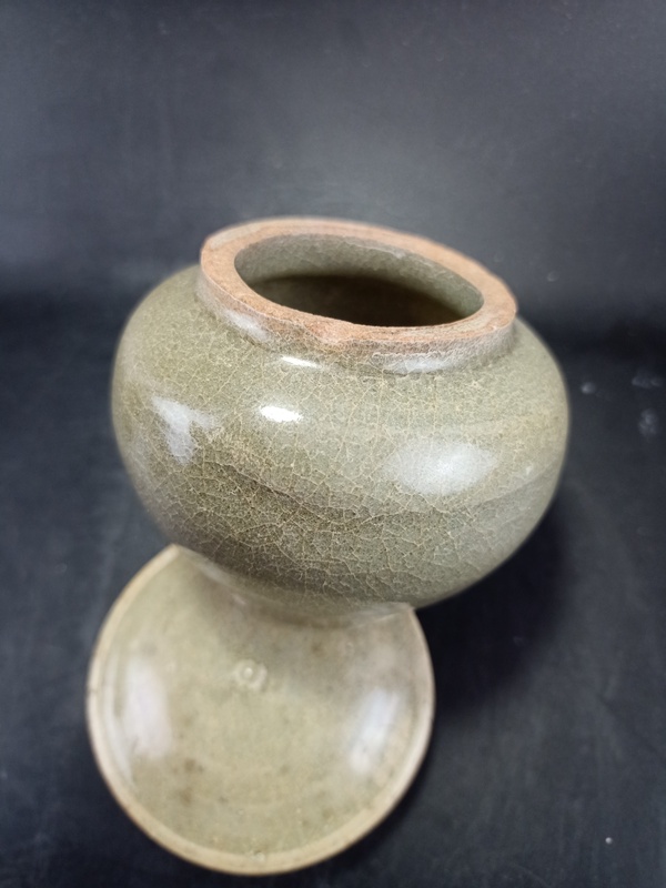 古玩陶瓷【館藏級精品】元 龍泉青釉蓋罐【頂級龍泉青釉】拍賣，當前價格0元