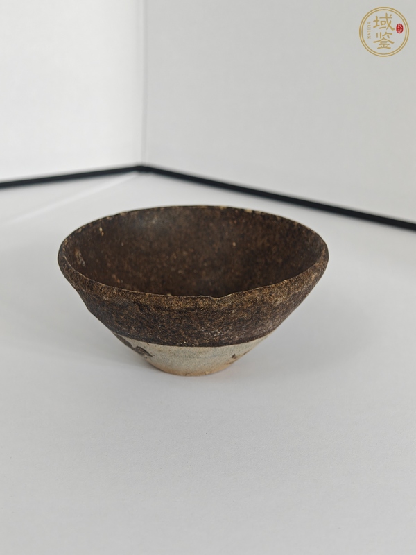 古玩陶瓷贛州窯褐釉茶盞真品鑒賞圖