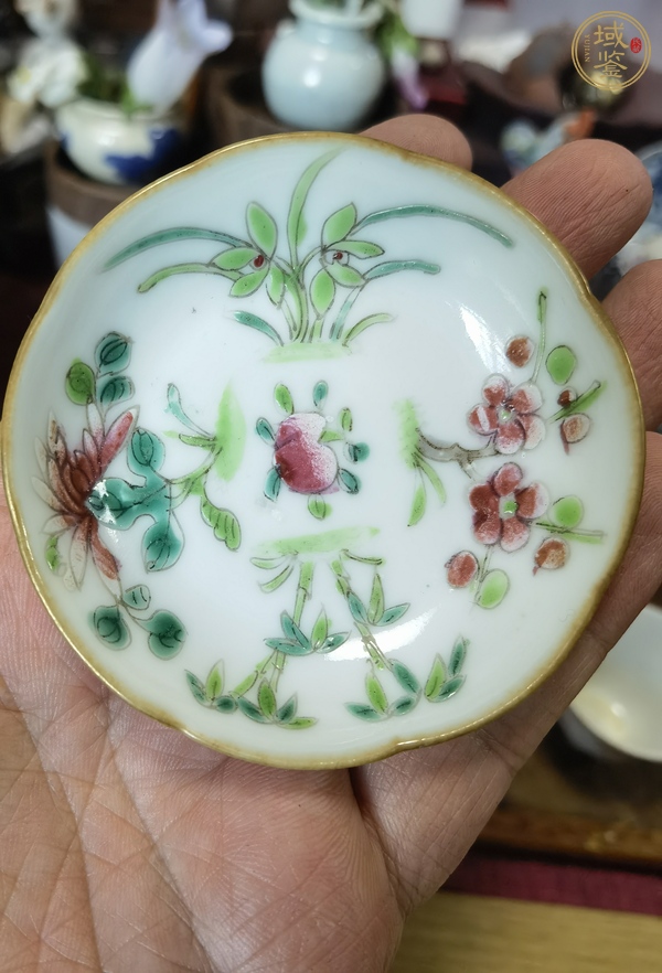 古玩陶瓷粉彩盤真品鑒賞圖