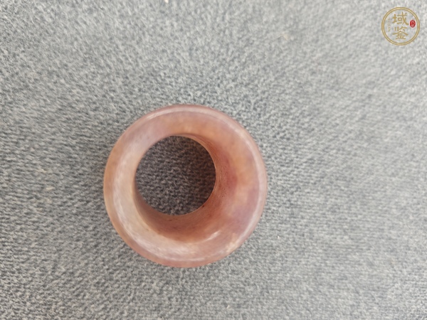 古玩玉器芙蓉石扳指真品鑒賞圖