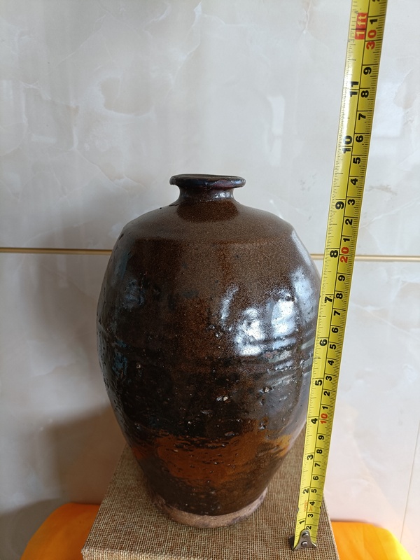 古玩陶瓷精品:明代茶葉末釉褐斑梅瓶（瓶中之王）拍賣，當前價格299元