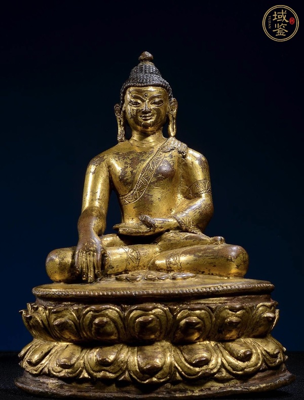古玩銅器銅鎏金釋迦摩尼真品鑒賞圖