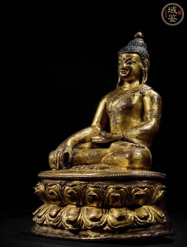 古玩銅器銅鎏金釋迦摩尼真品鑒賞圖