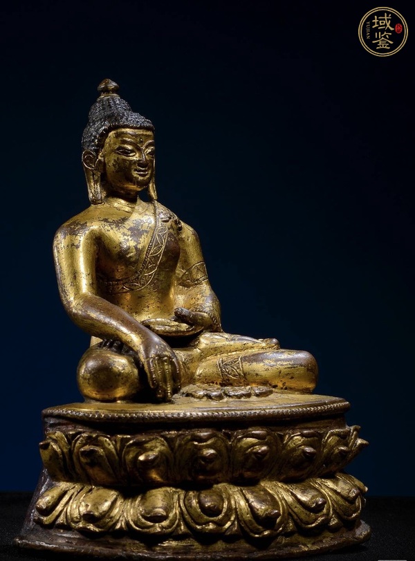 古玩銅器銅鎏金釋迦摩尼真品鑒賞圖