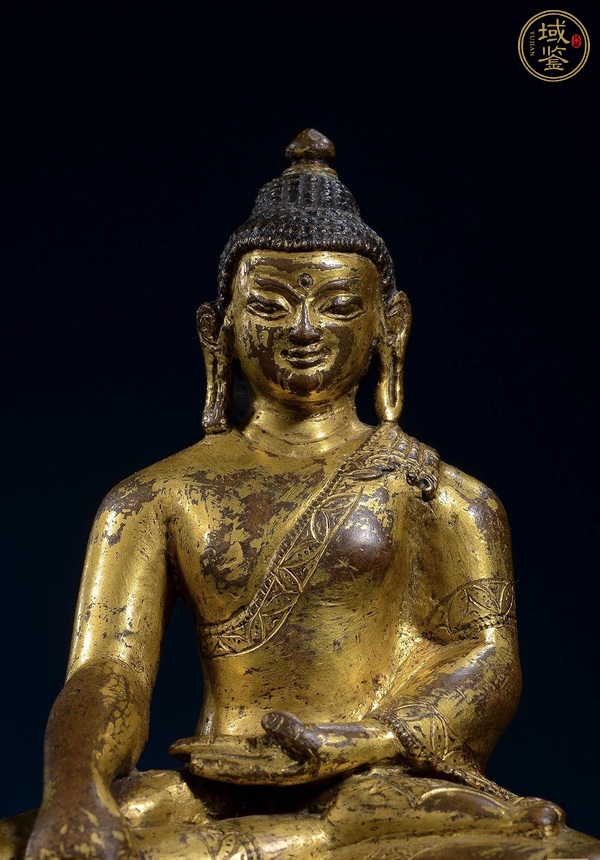 古玩銅器銅鎏金釋迦摩尼真品鑒賞圖