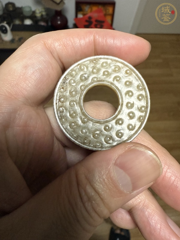 古玩玉器廣義和田玉俄料玉璧真品鑒賞圖