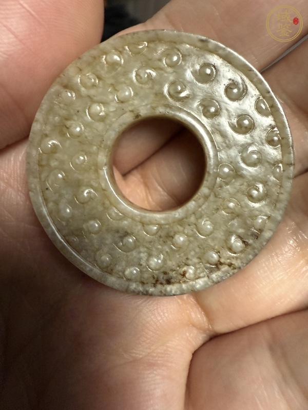 古玩玉器廣義和田玉俄料玉璧真品鑒賞圖