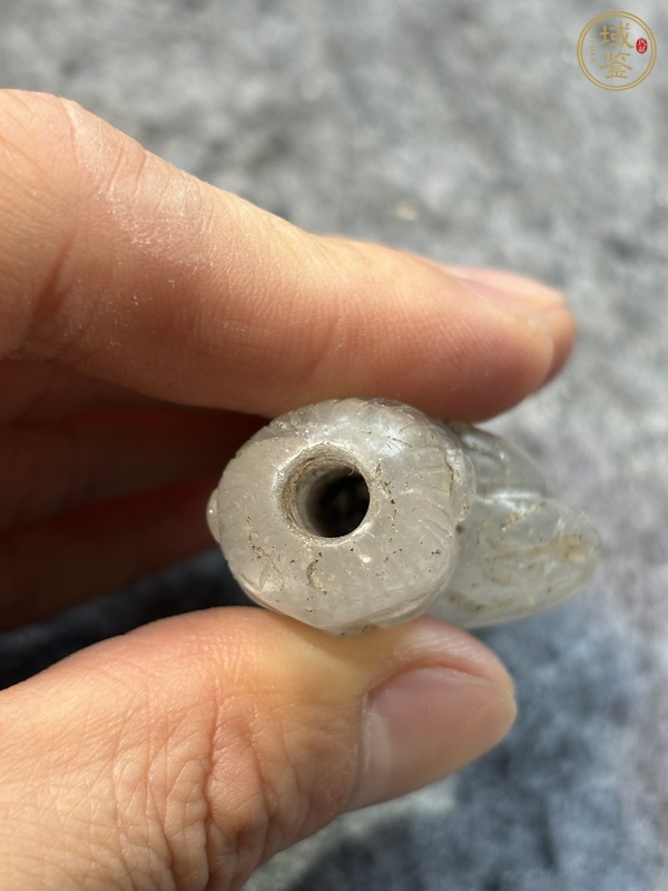 古玩玉器水晶雕“祝壽童子”把件真品鑒賞圖