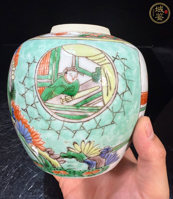 古玩陶瓷五彩人物故事罐真品鑒賞圖