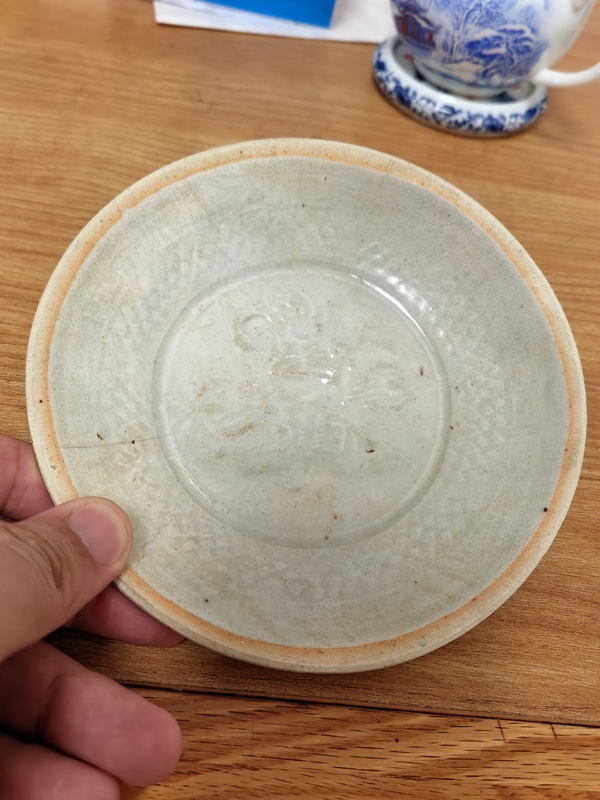 古玩陶瓷南宋青白釉暗刻花卉紋水洗拍賣,當前價格999元