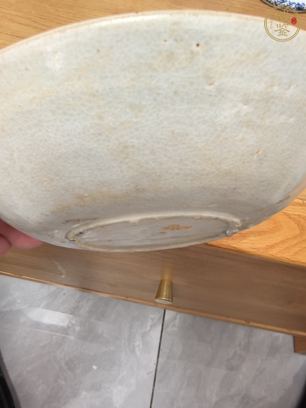 古玩陶瓷青白釉花卉紋水洗真品鑒賞圖