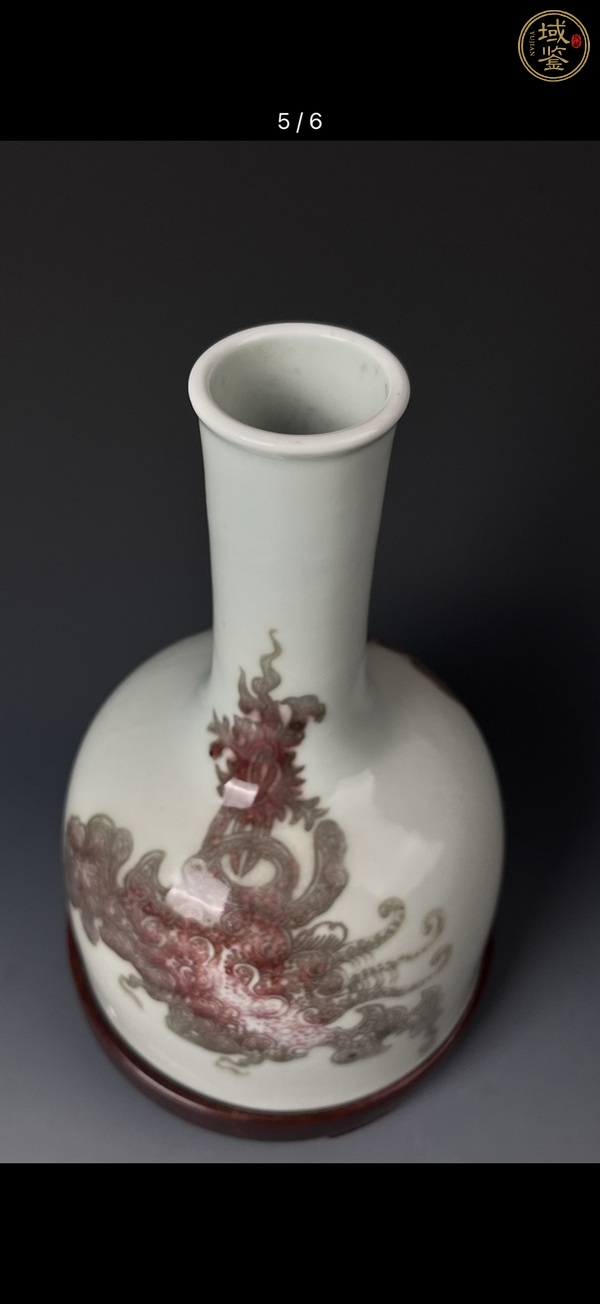 古玩陶瓷釉里紅搖鈴尊真品鑒賞圖