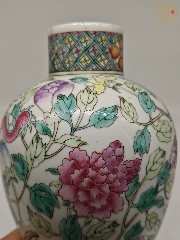 古玩陶瓷粉彩龍穿花紋雞腿瓶真品鑒賞圖